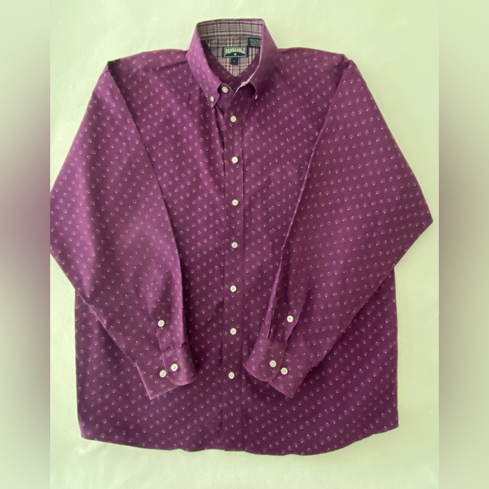 Panhandle Slim Western Shirt Men’s Large Purple Long Sleeve Button Down EUC - Picture 5 of 9